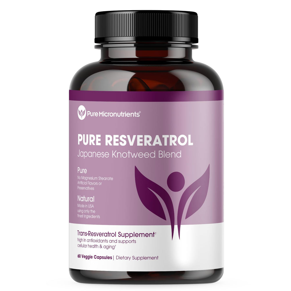 Pure Micronutrients Pure Resveratrol bottle for daily wellness and purity.