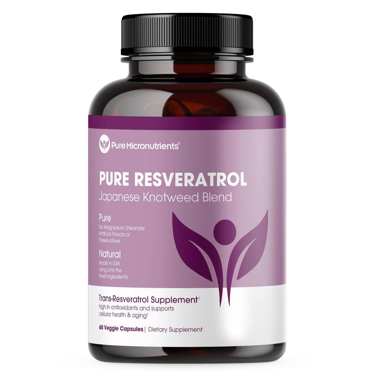 Pure Micronutrients Pure Resveratrol bottle for daily wellness and purity.