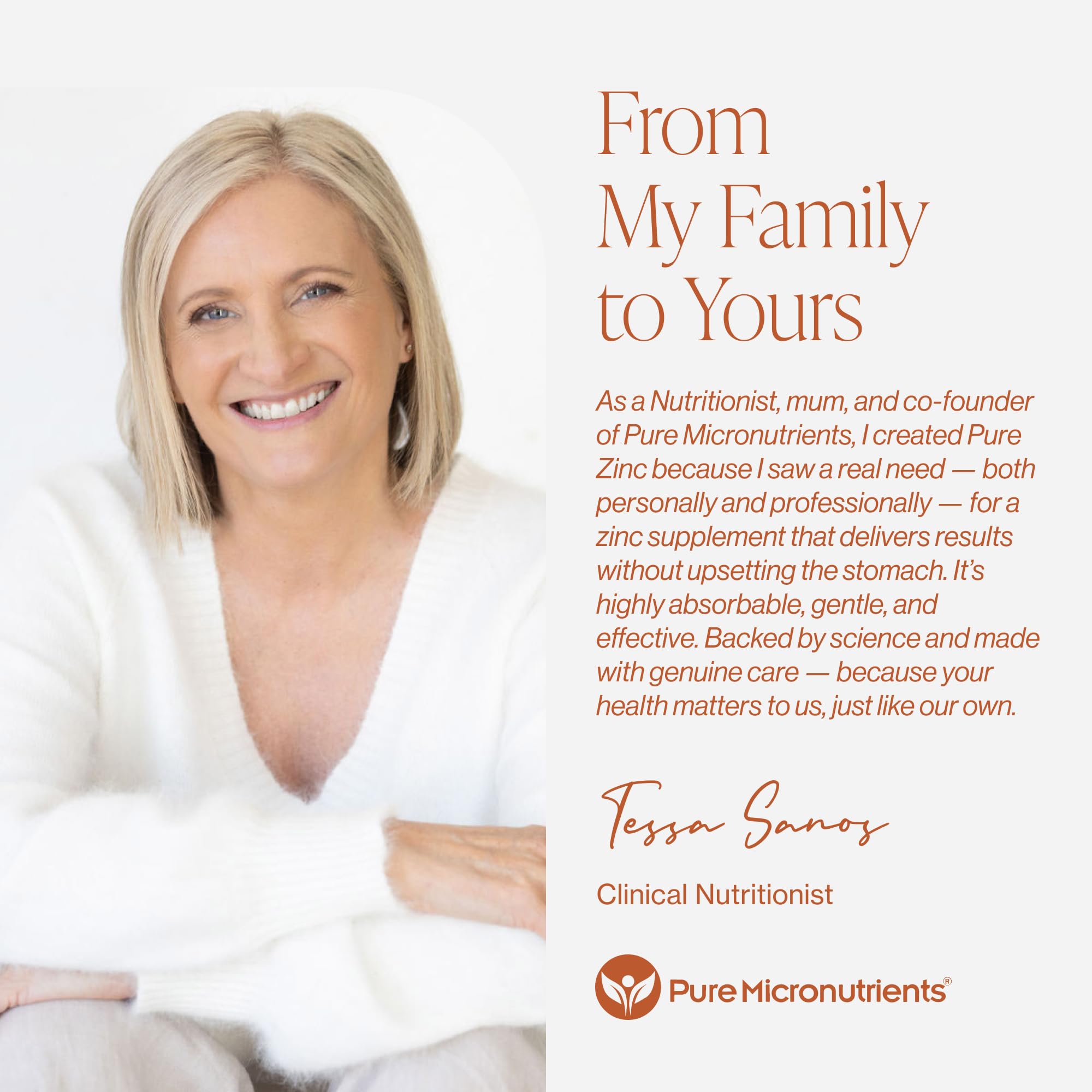 Pure Micronutrients Pure Zinc 25mg packaging shown for convenient dosing