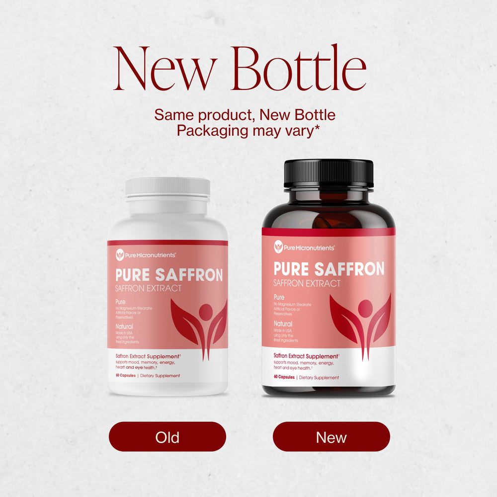 Pure Micronutrients saffron capsules store display signals reliable daily wellness
