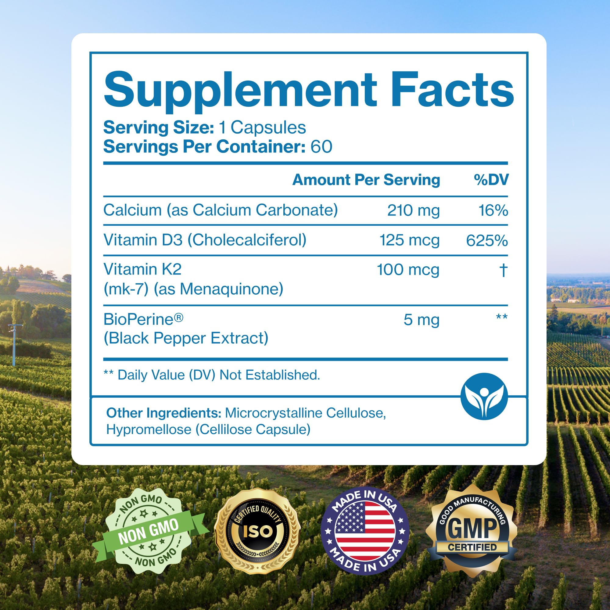 Pure Micronutrients vegan symbol image highlighting plant-based vitamin D3K2 supplement.