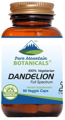 Pure Mountain Botanicals Dandelion Root Capsules bottle for daily digestive wellness