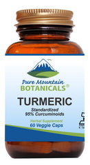 Pure Mountain Botanicals turmeric bottle front for daily wellness