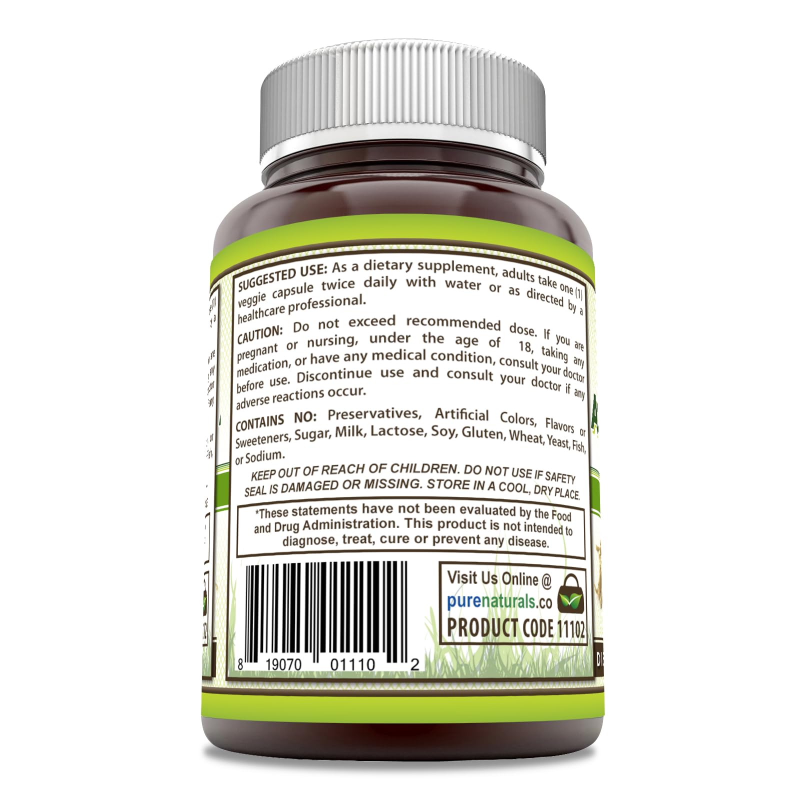 Pure Naturals Ashwagandha capsules highlight easy, vegan daily intake
