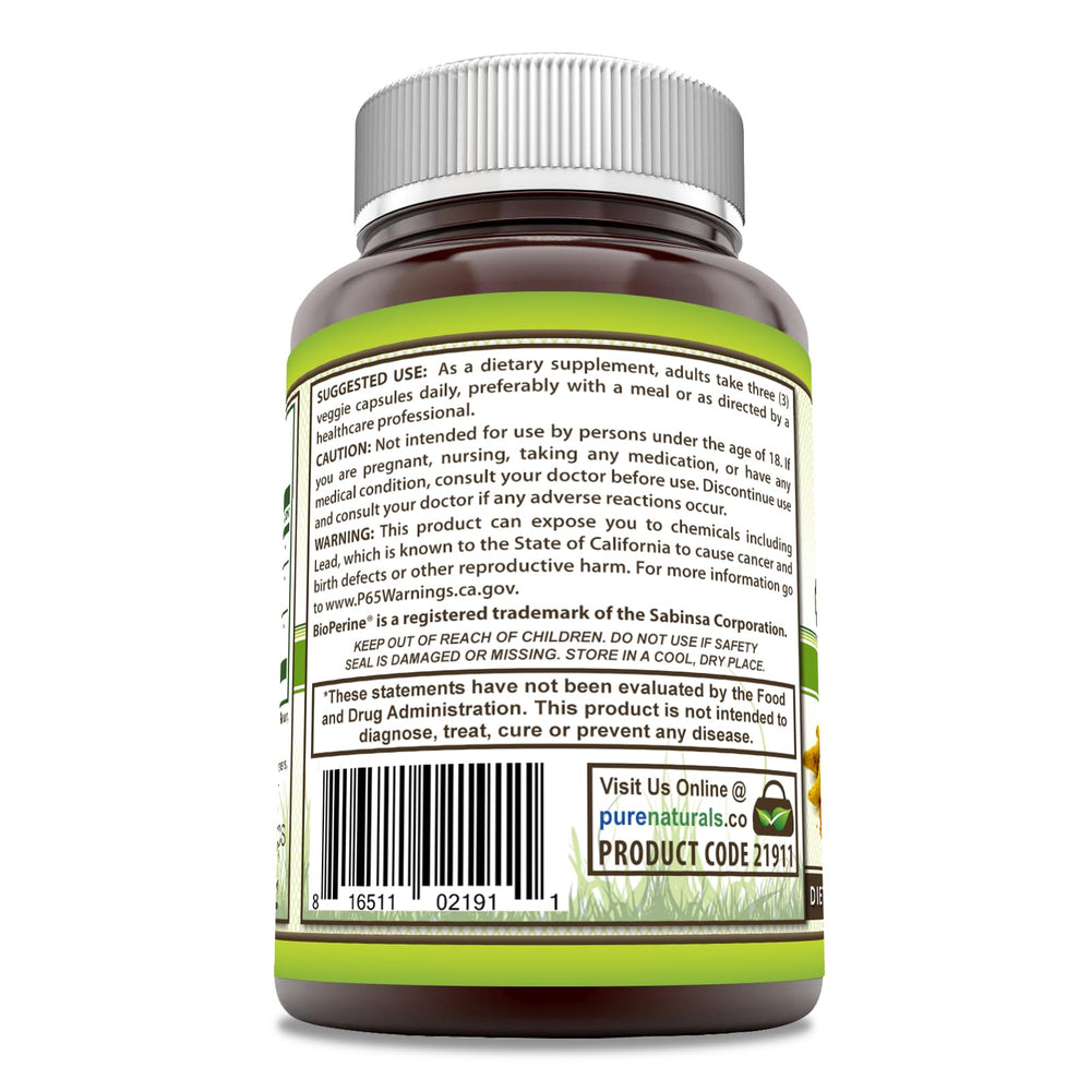 Pure Naturals Made in USA GMP label signals quality and third-party testing.