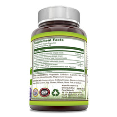 Pure Naturals capsules in hand illustrate simple daily use.