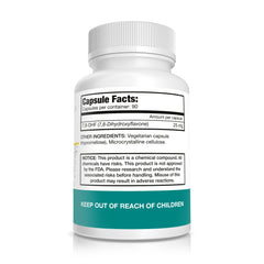 Pure Nootropics 7,8-DHF capsules label highlights batch number for traceability.