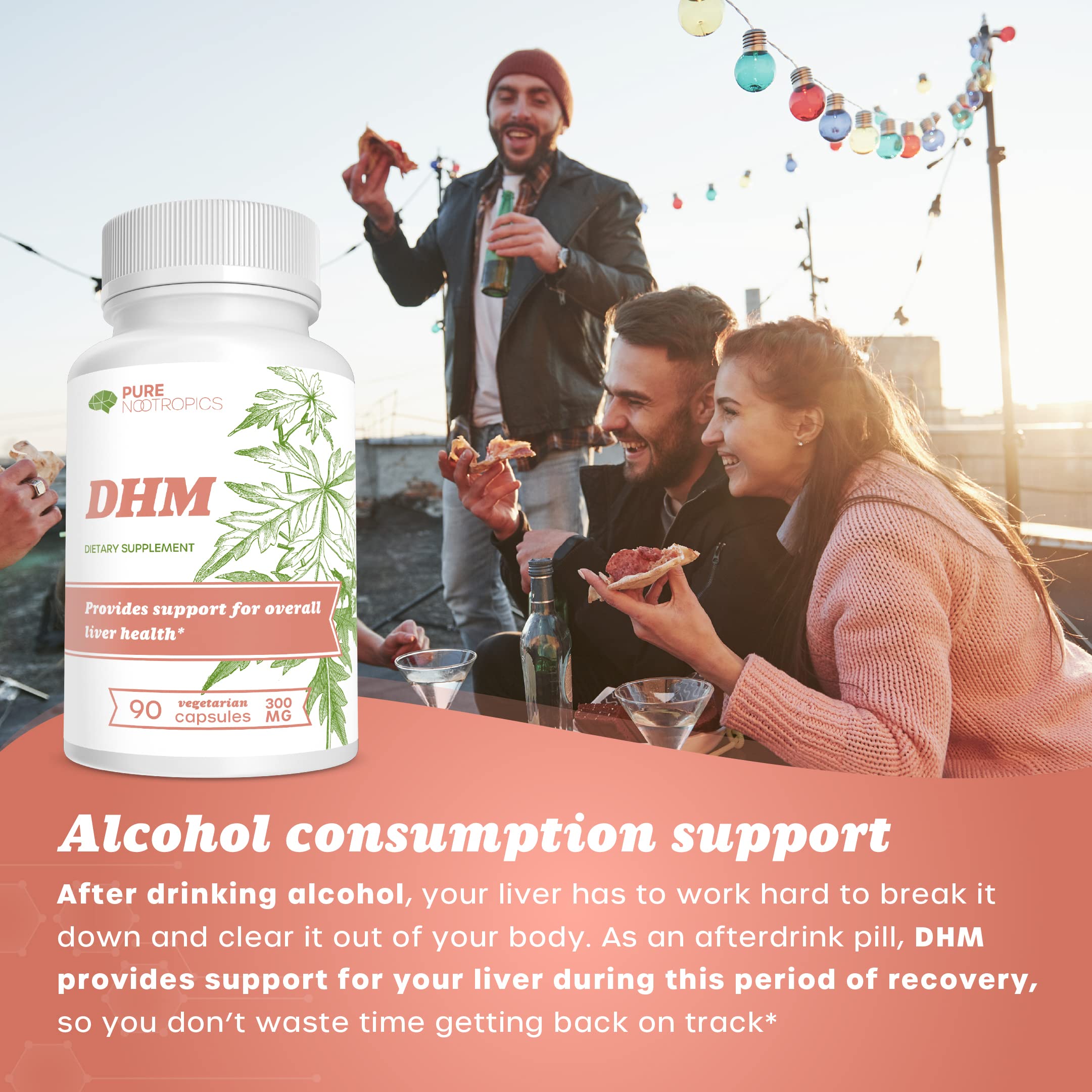 Pure Nootropics DHM ingredients Hovenia Dulcis on label for natural extract