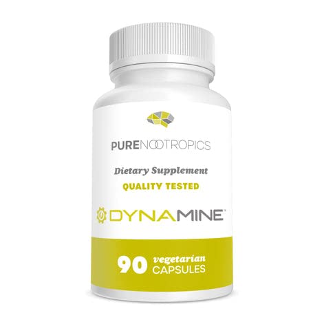 Pure Nootropics Dynamine bottle with capsules for focused energy and clarity
