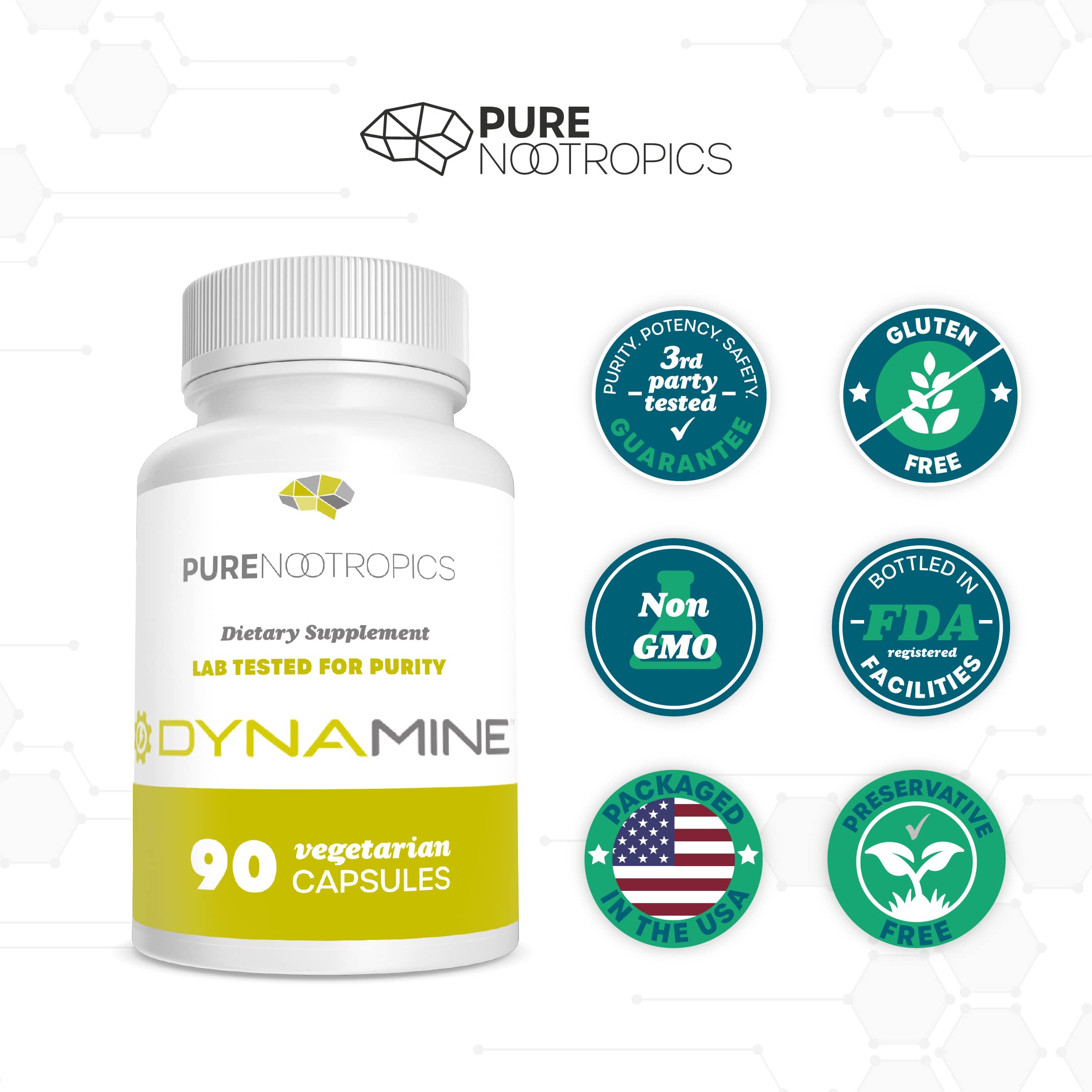 Pure Nootropics Dynamine daily-use setup enabling sustainable energy and focus