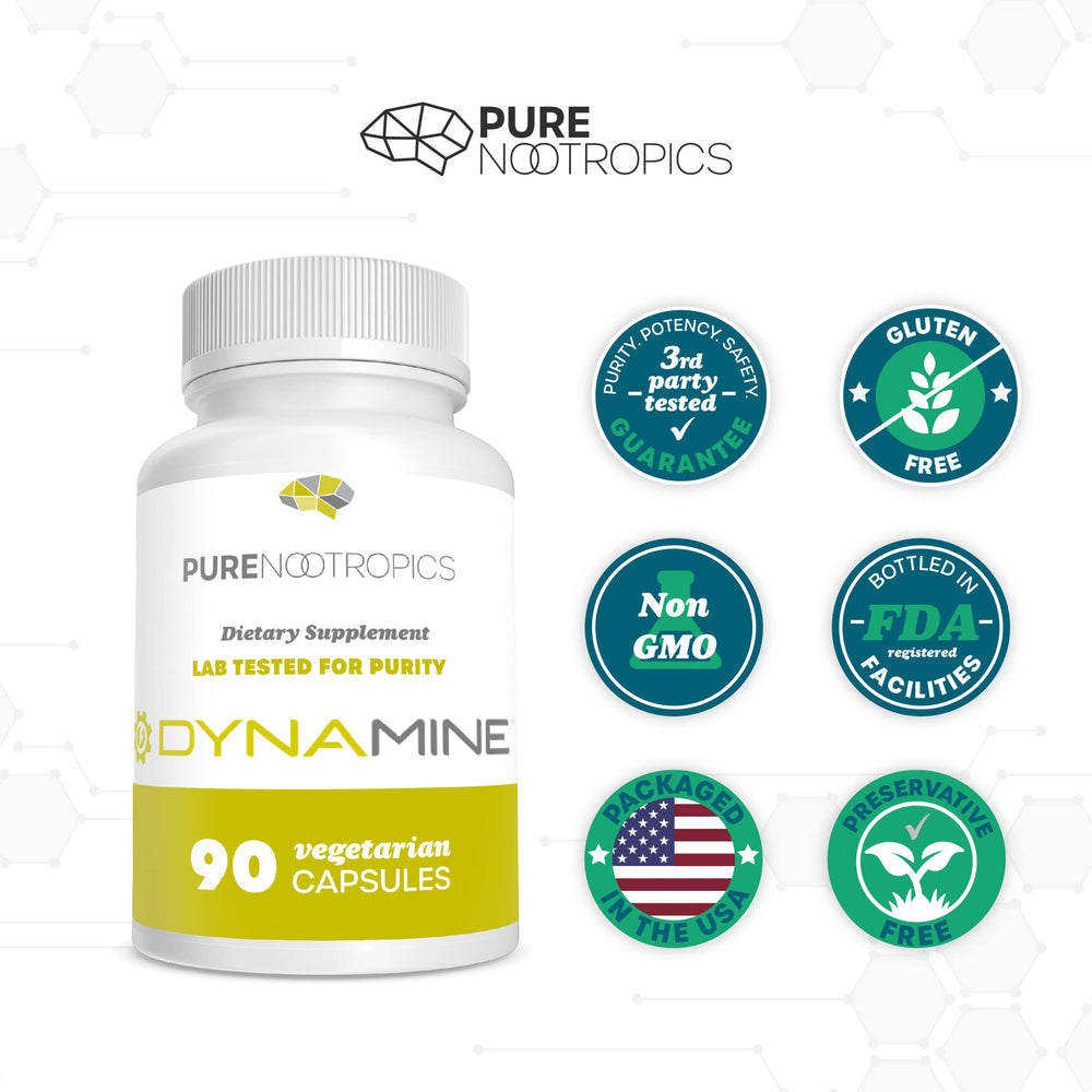 Pure Nootropics Dynamine daily-use setup enabling sustainable energy and focus
