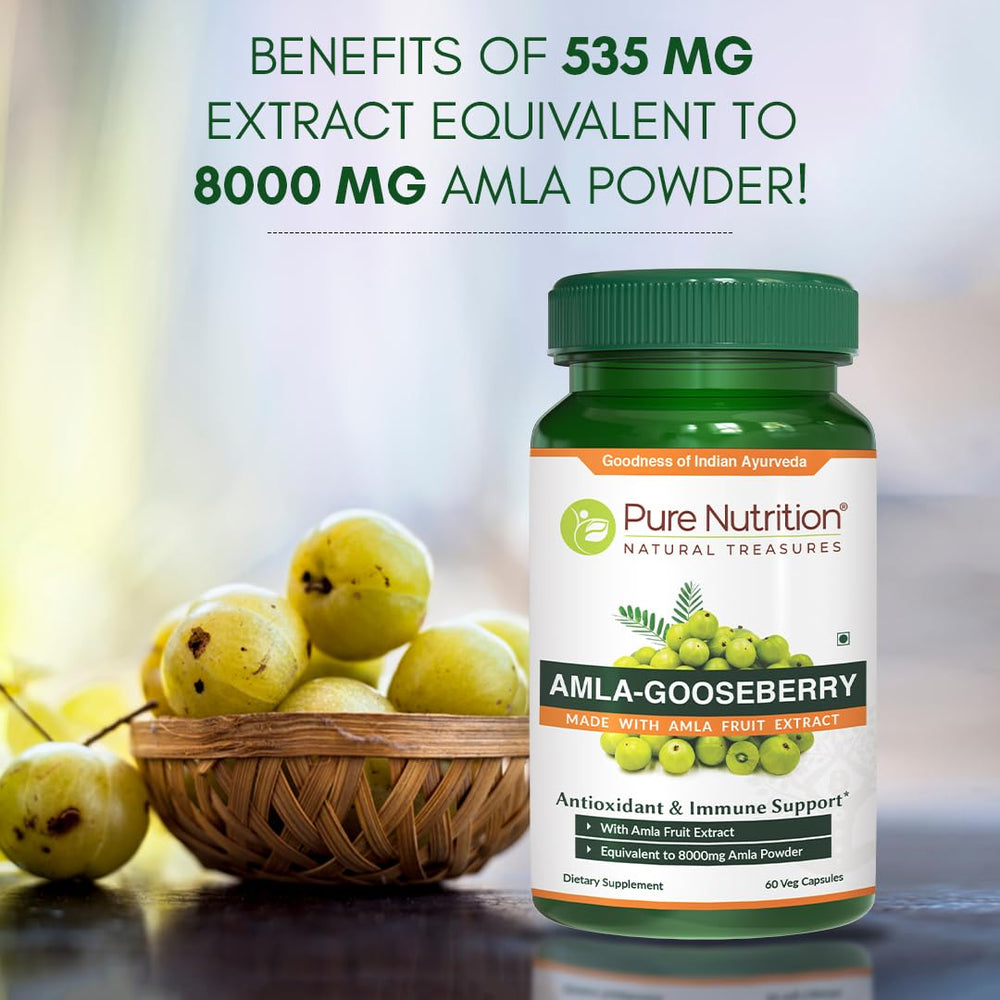 Pure Nutrition Amla extract label view highlights 45 percent tannins