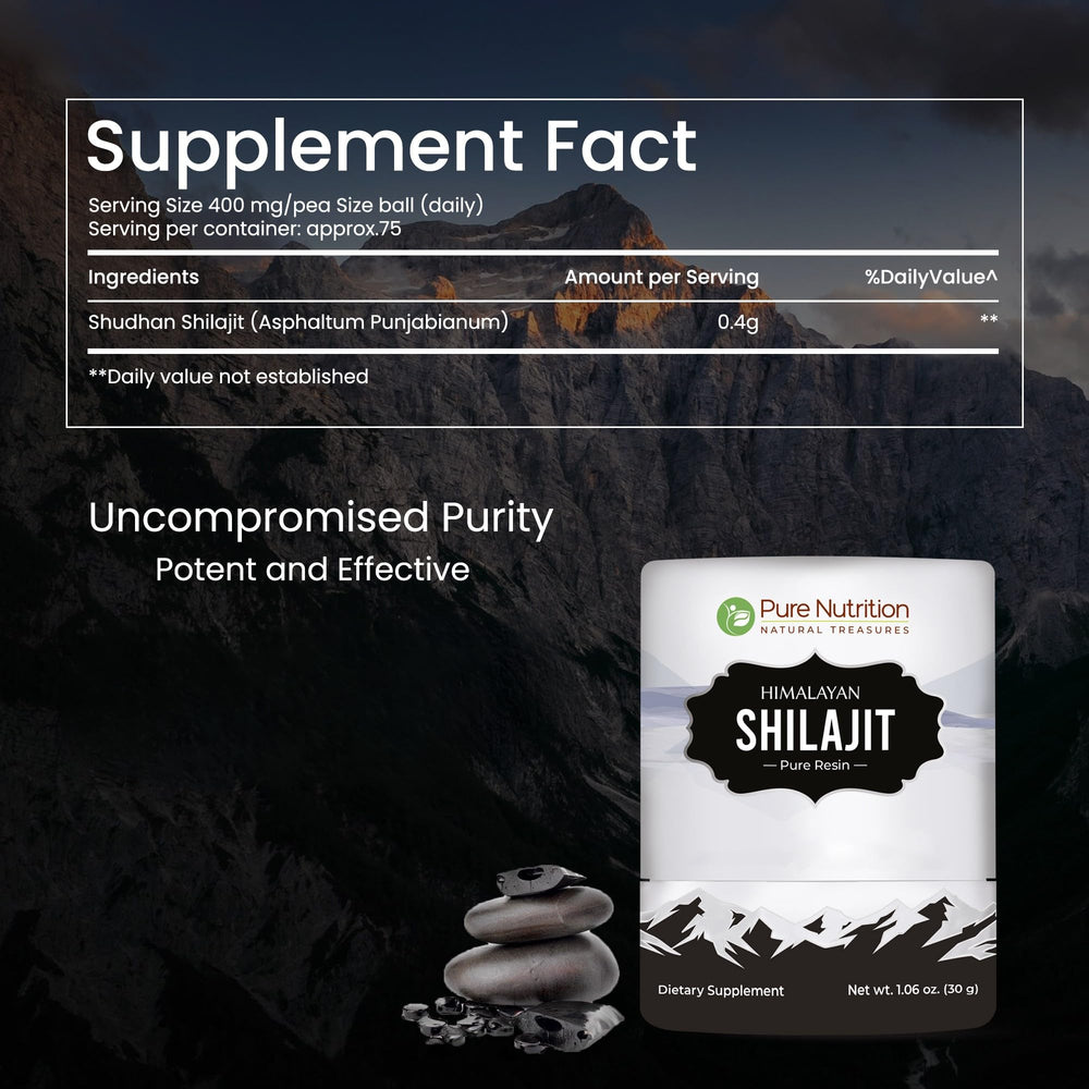 Mineral-rich Shilajit resin closeup showing dense texture for daily use