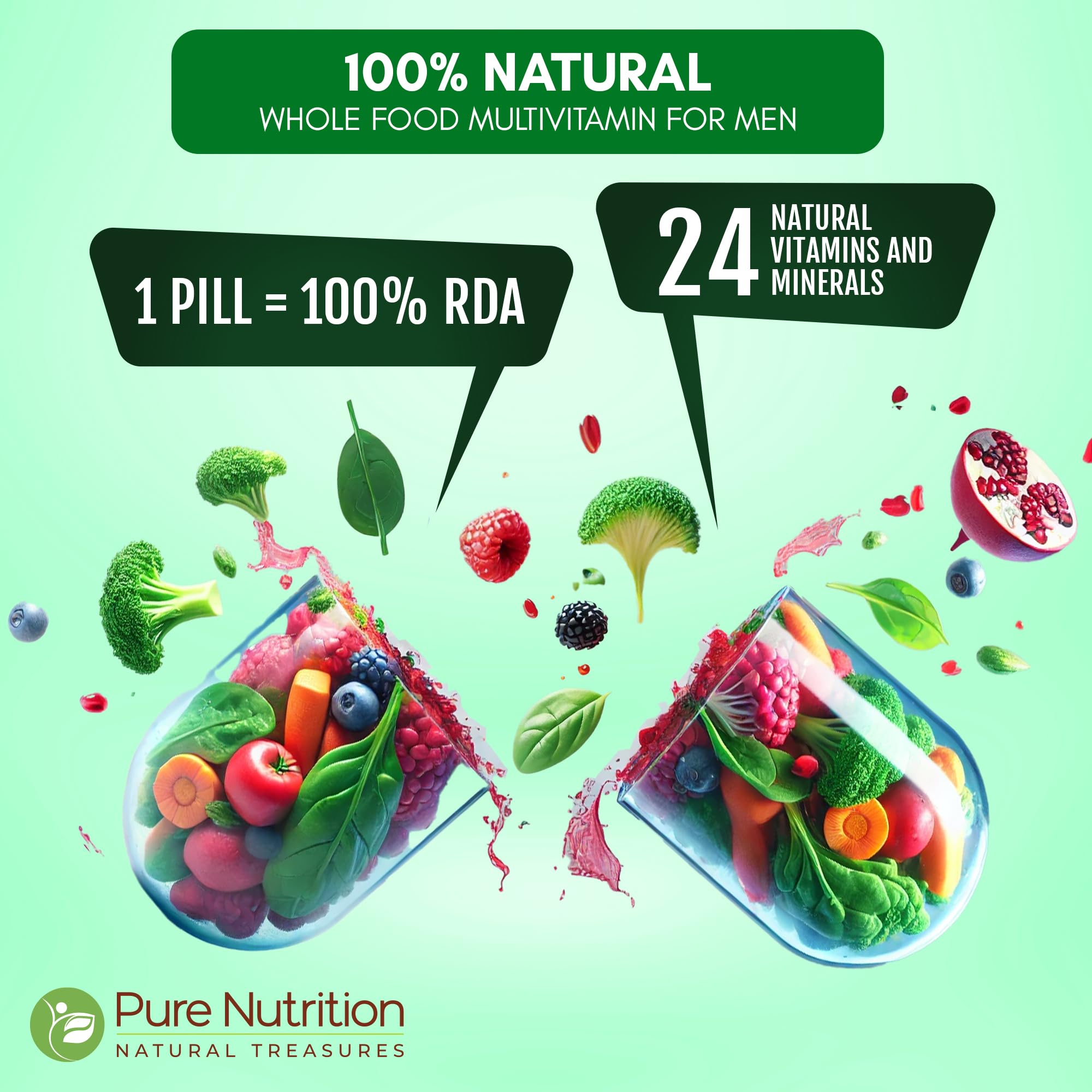 Pure Nutrition Natural Treasures one-a-day dosage tablet for convenient daily support