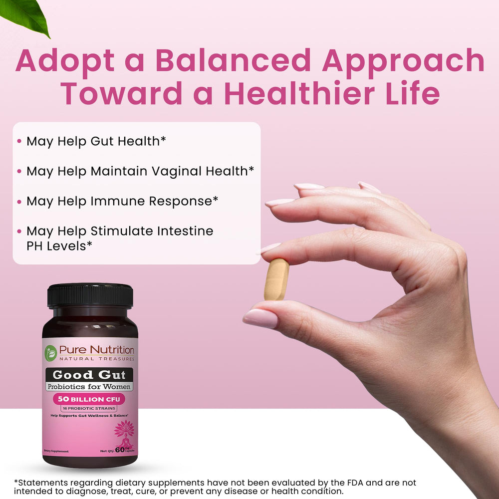 Pure Nutrition Natural Treasures 16-strain probiotic diversity for gut balance