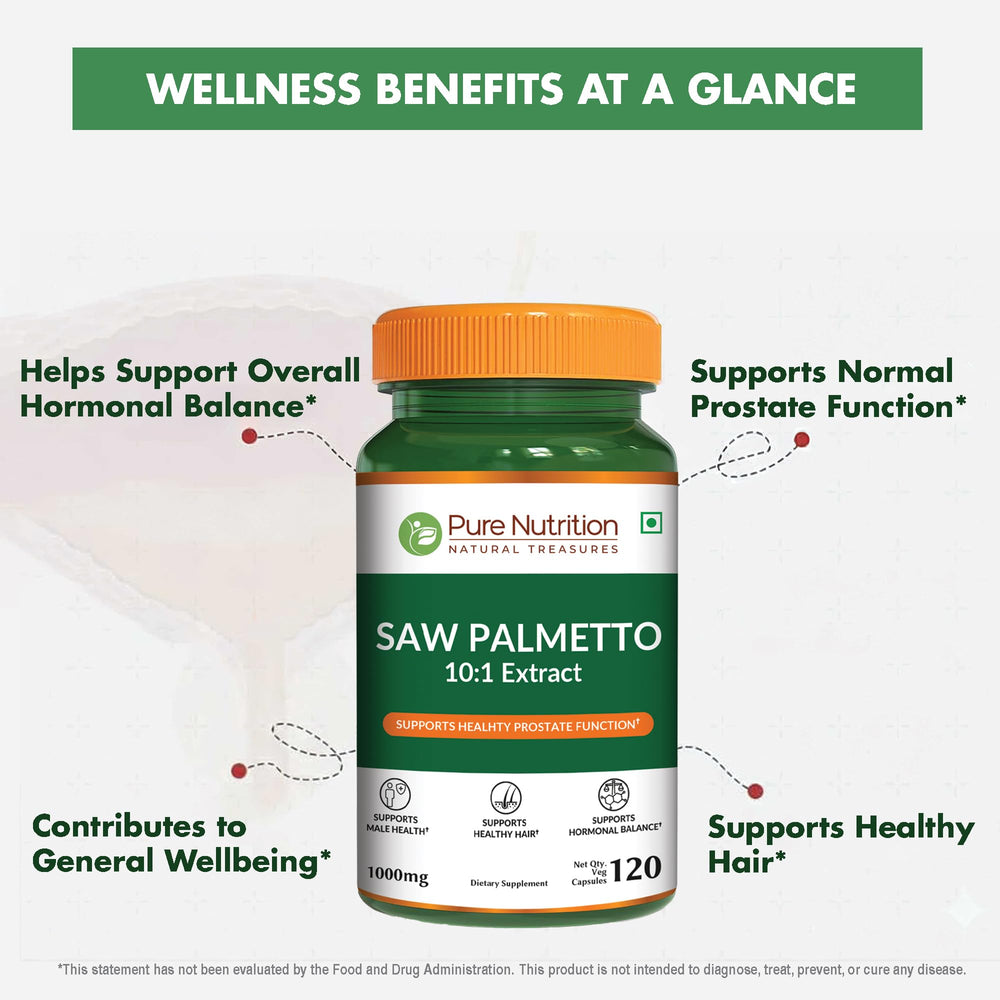 Pure Nutrition Natural Treasures GMP-certified quality for men's wellness.