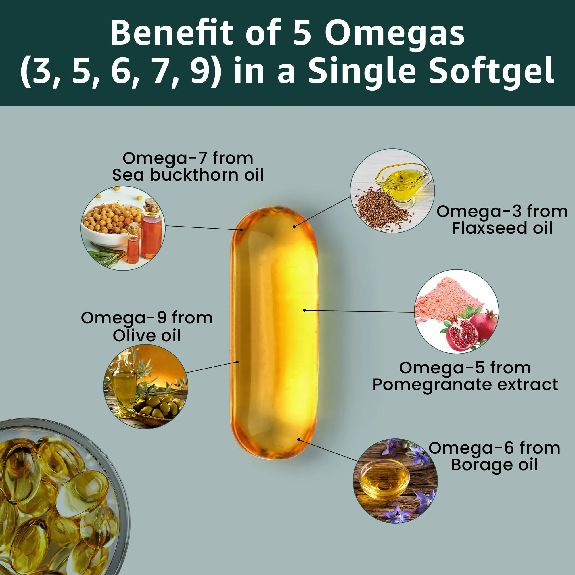 Pure Nutrition Natural Treasures vegan omega label close-up emphasizing purity and quality.