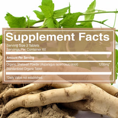 Pure Nutrition Shatavari tablets packaging shown for daily use