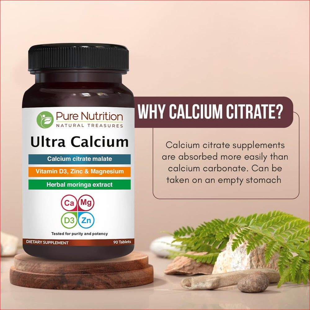 Moringa and minerals on the Ultra Calcium label suggest balanced daily nutrition