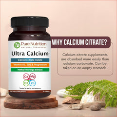 Moringa and minerals on the Ultra Calcium label suggest balanced daily nutrition