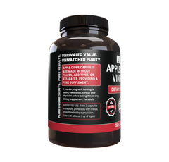 Pure Original Ingredients Apple Cider Vinegar capsules close-up label signaling quality.