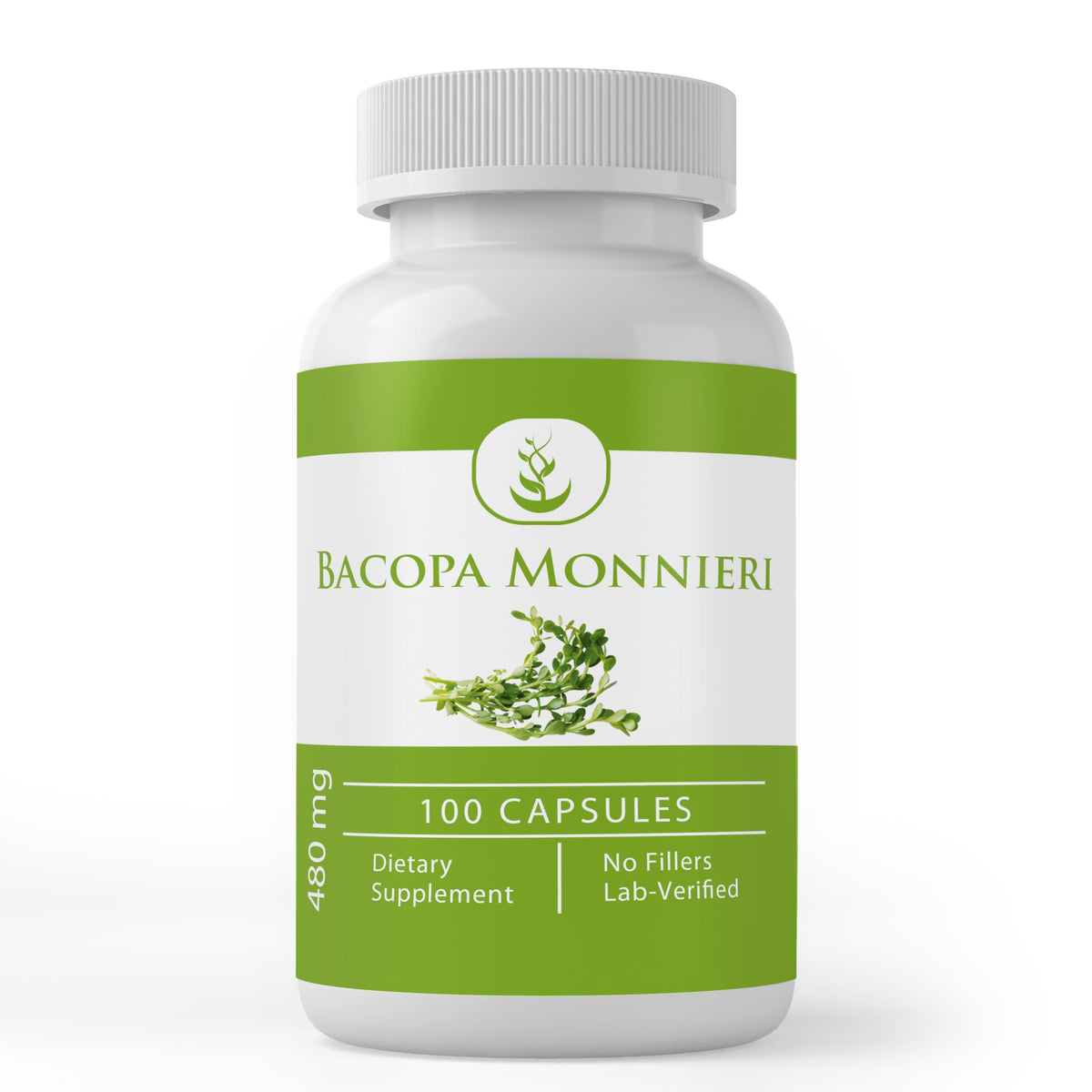Pure Original Ingredients Bacopa Monnieri capsules front view for daily use.