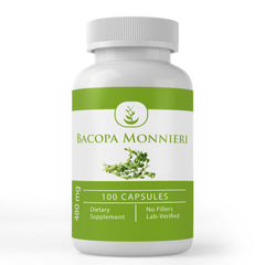 Pure Original Ingredients Bacopa Monnieri capsules front view for daily use.