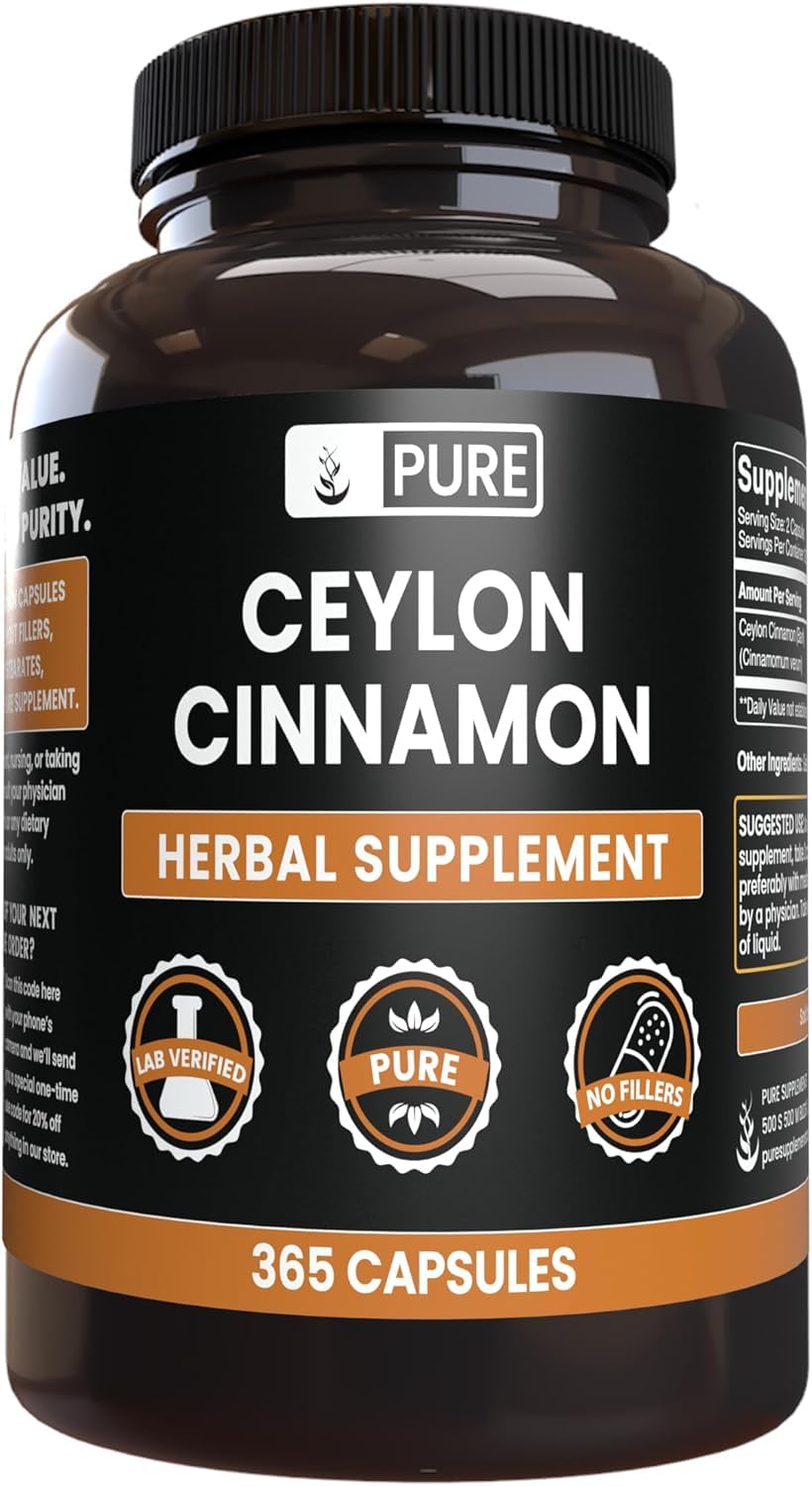Pure Original Ingredients Ceylon Cinnamon bottle for easy daily use.