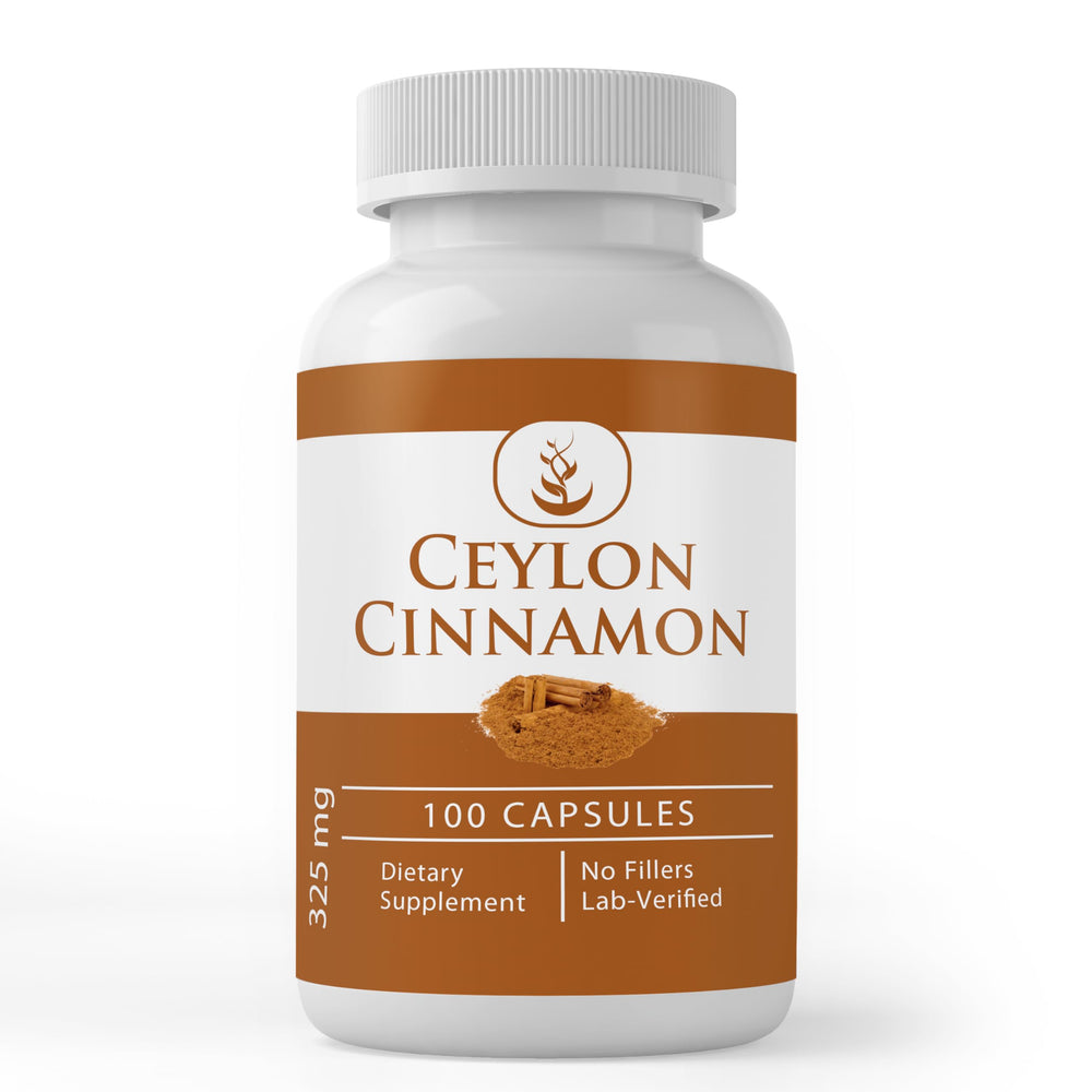 PURE ORIGINAL INGREDIENTS Ceylon Cinnamon capsule close-up showing pure, additive-free spice for daily use.