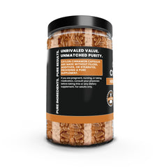 Pure Original Ingredients Ceylon Cinnamon capsules closeup highlights uniform capsules for easy daily dosing.