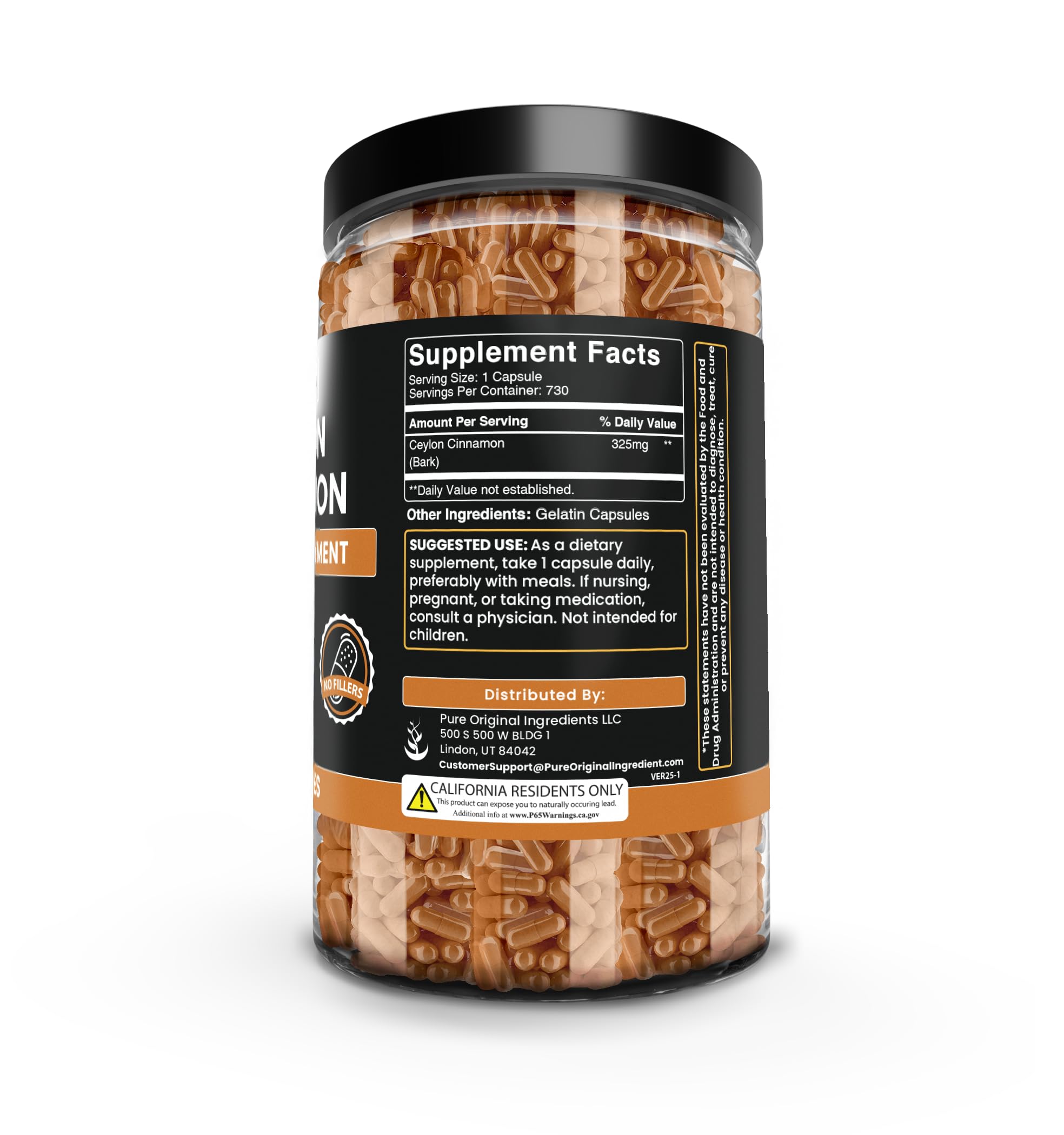 Pure Original Ingredients Ceylon Cinnamon packaging Utah showcases quality and reliable sourcing.