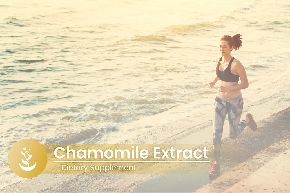 Chamomile capsules in a glass with soft lighting for calm evenings