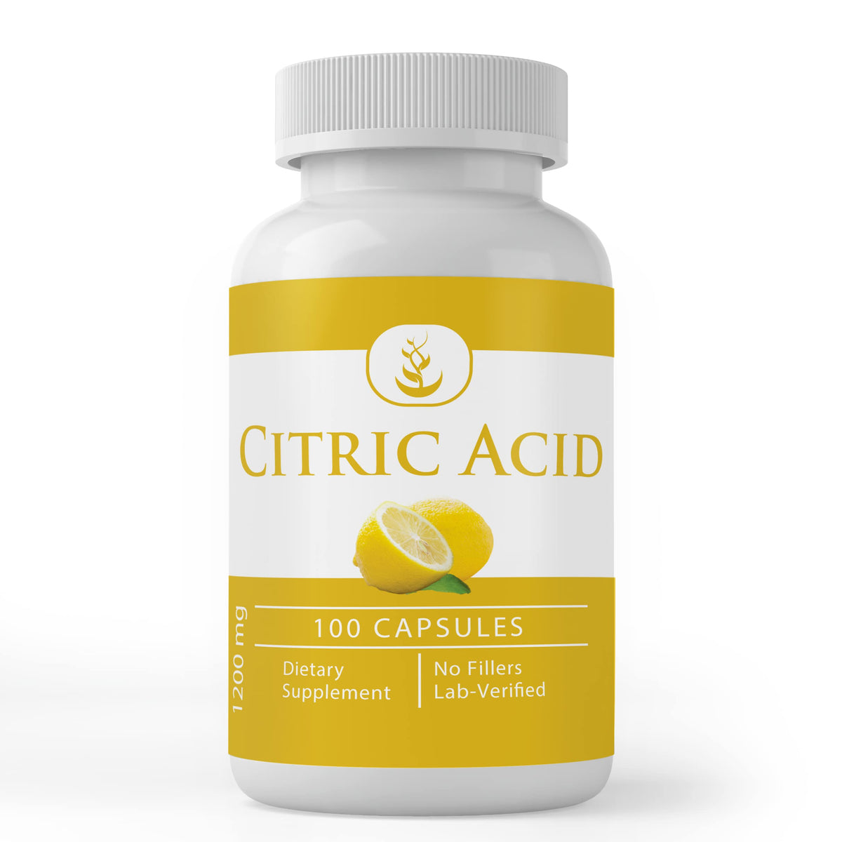 PURE ORIGINAL INGREDIENTS Citric Acid capsules bottle with precise dosing