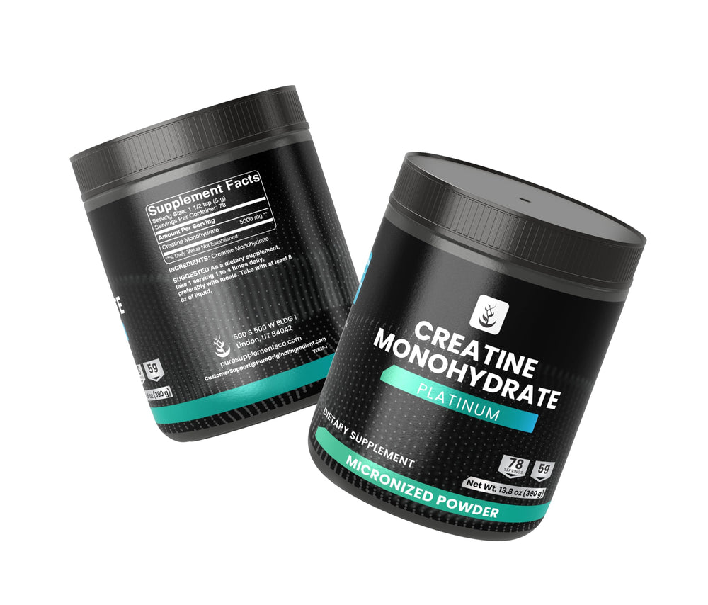 Pure Original Ingredients Creatine Monohydrate lab verification badge signaling quality