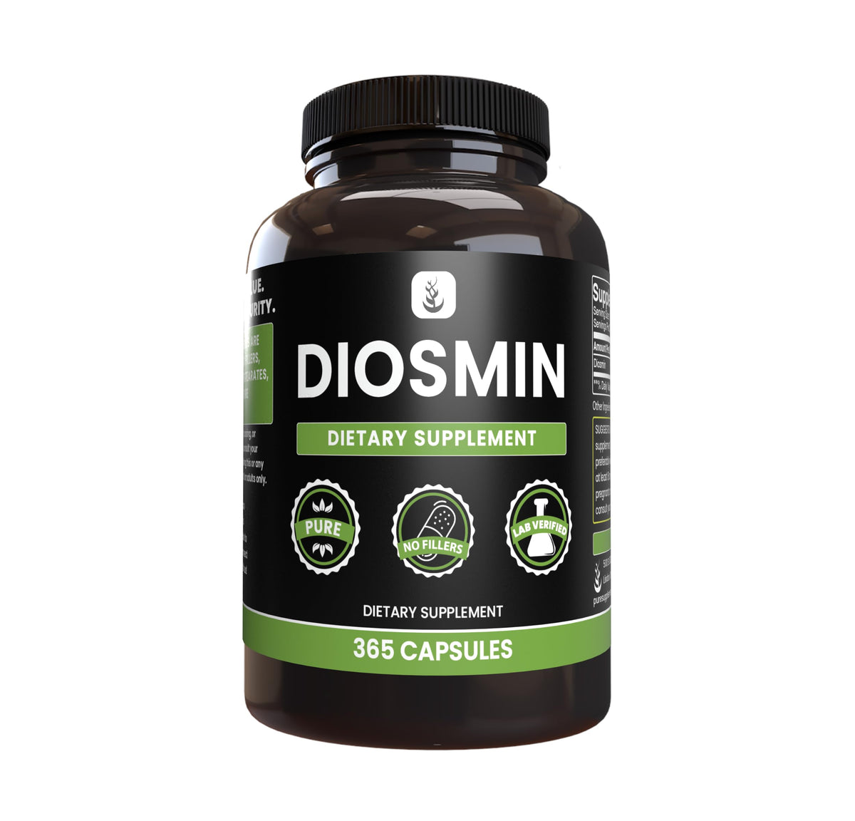 Pure Original Ingredients Diosmin bottle highlighting purity for daily citrus flavonoid support.