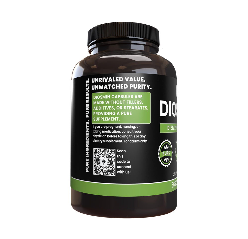 Diosmin capsules show the product's clean composition and easy dosing.