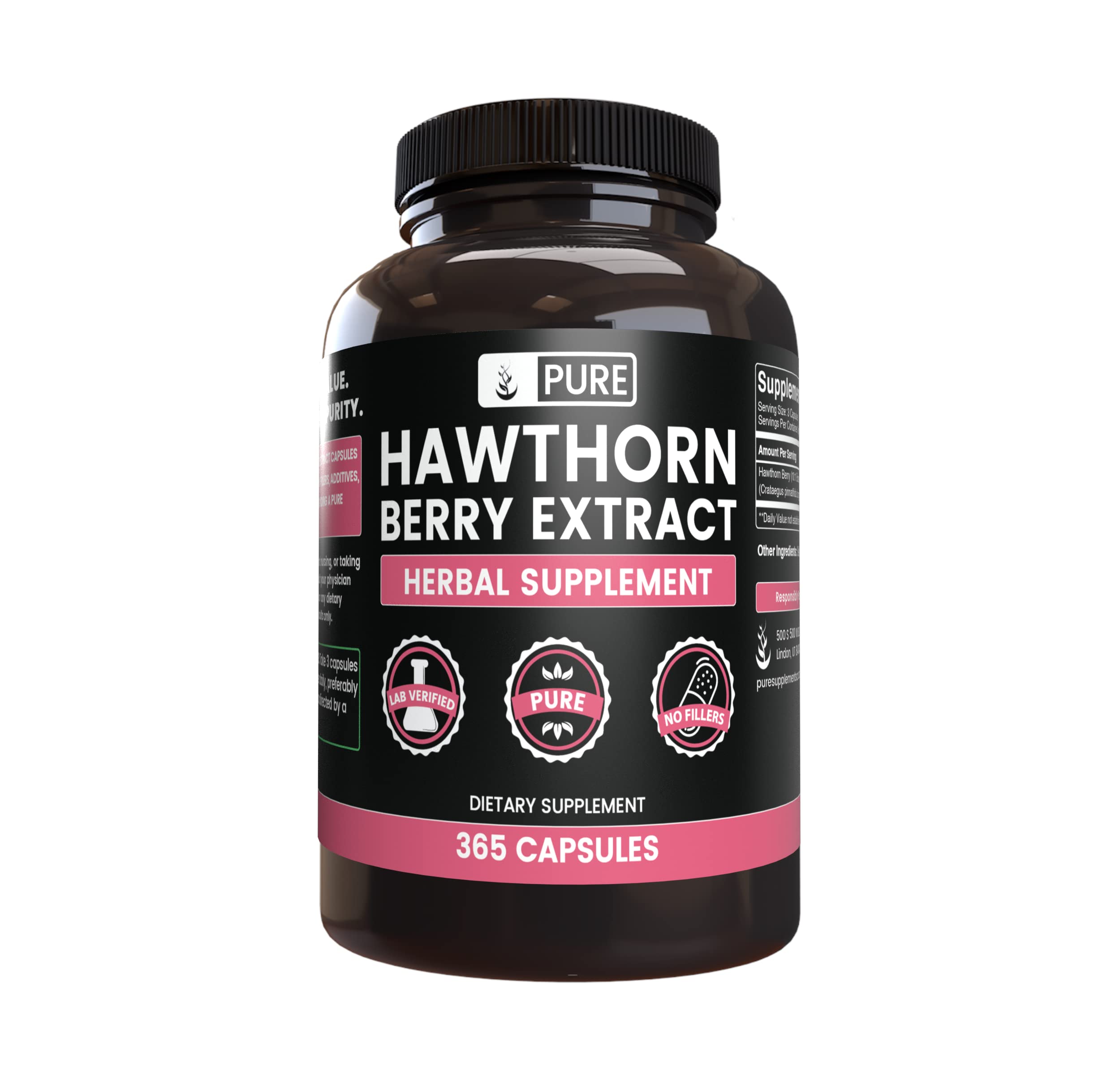 Pure Original Ingredients Hawthorn Berry Extract bottle supports daily wellness.