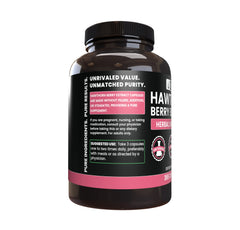 Pure Original Ingredients Hawthorn Berry Extract label highlights no magnesium or fillers for purity.
