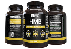 Pure Original Ingredients HMB capsules label notes Utah-made quality.