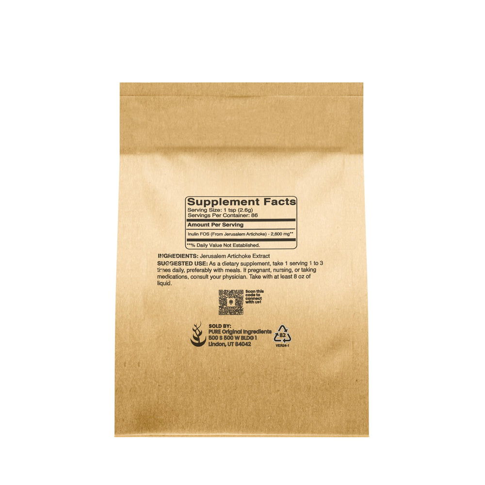 Inulin FOS powder dissolves in beverage for fiber enrichment.