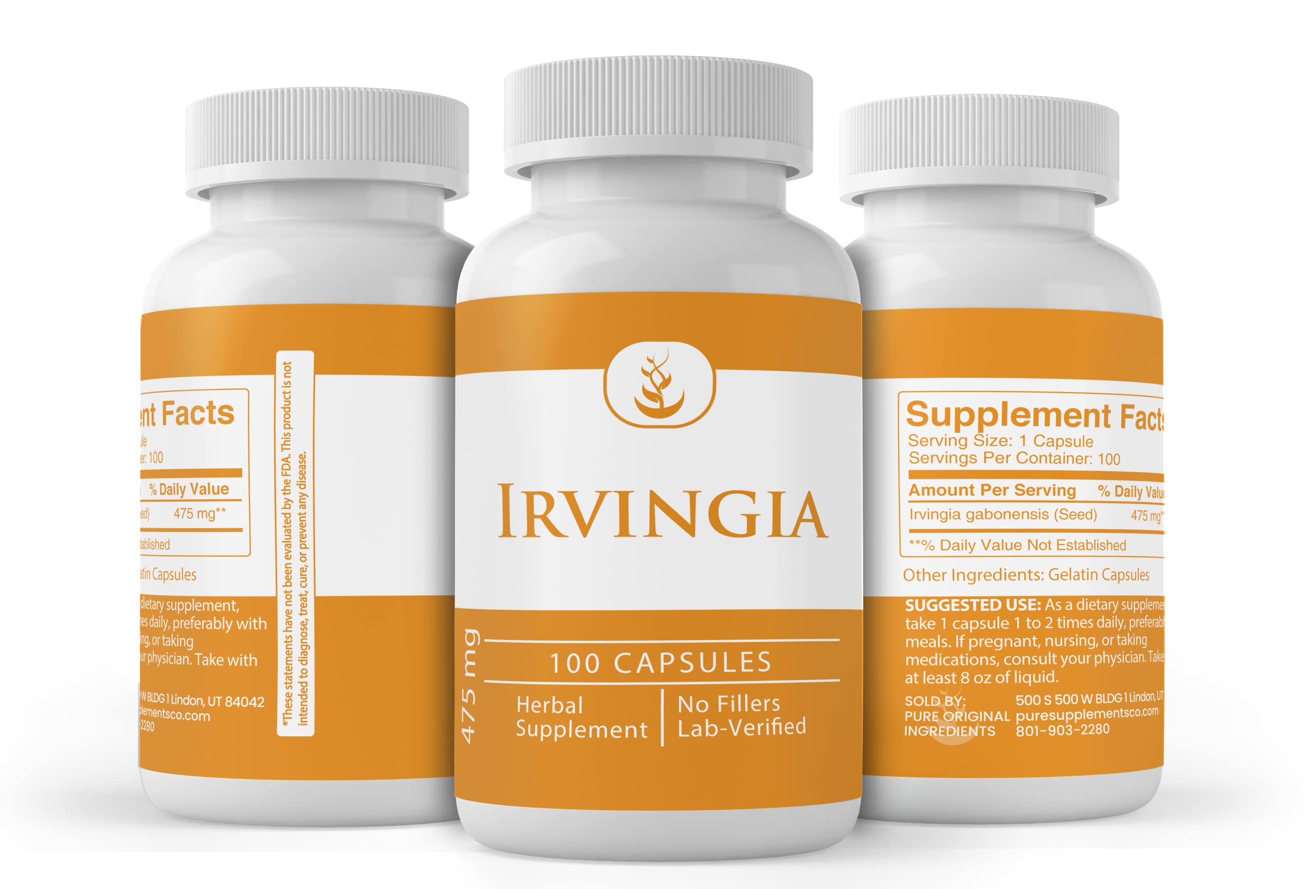 Pure Original Ingredients Irvingia packaging indicating US-made production