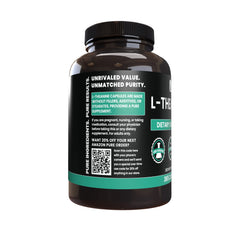 PURE ORIGINAL INGREDIENTS L-Theanine capsules closeup shows pure single-ingredient formula.