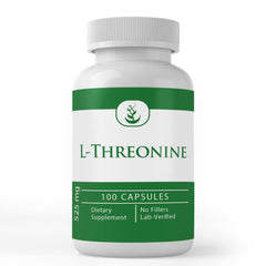 Pure Original Ingredients L-Threonine capsules in bottle front highlight pure composition for reliable daily use.