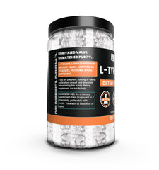 Pure Original Ingredients L-Tyrosine capsules packaging shows a clean, filler-free formula.