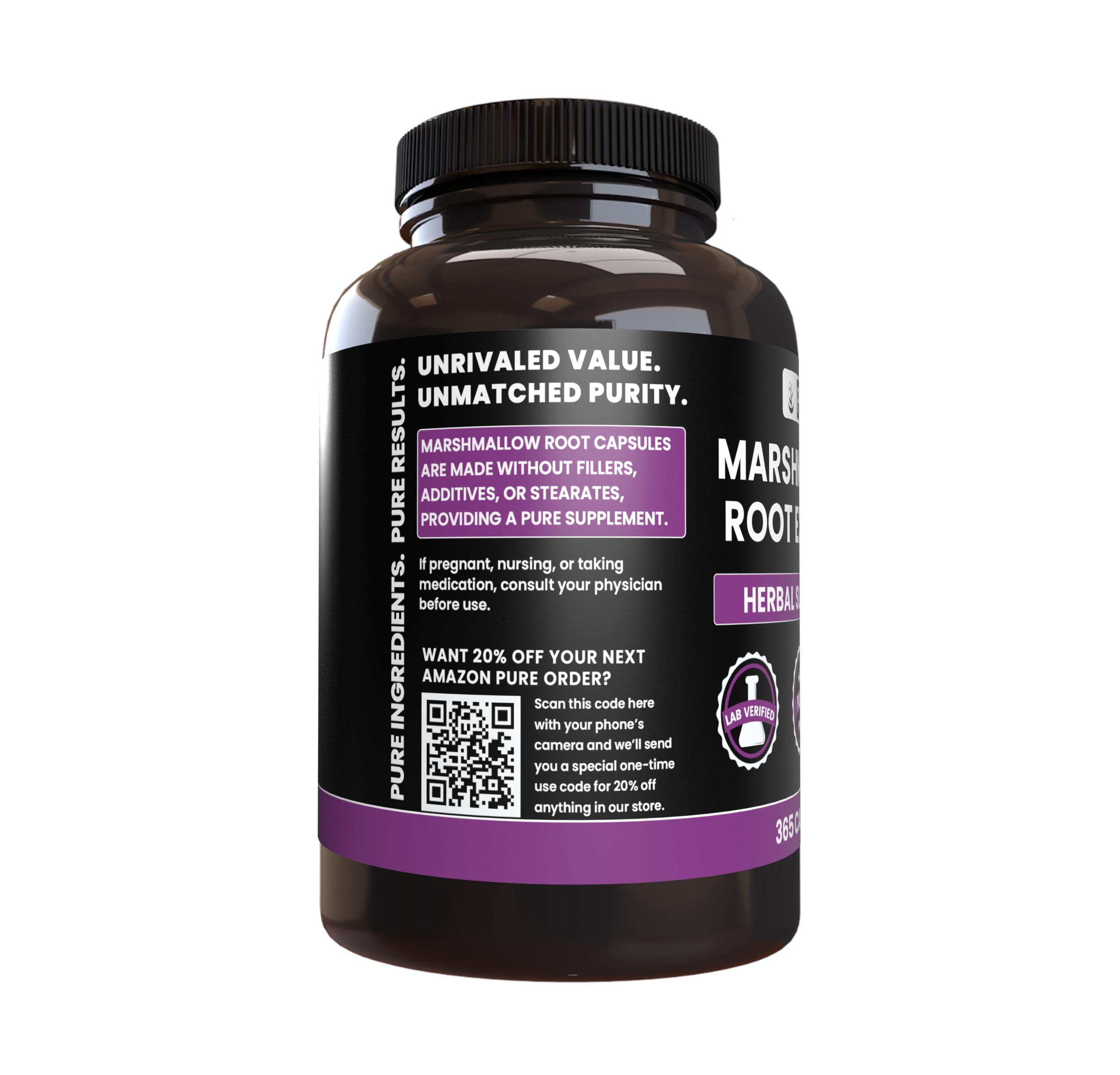 Pure Original Ingredients lab-verified label indicating authentic quality