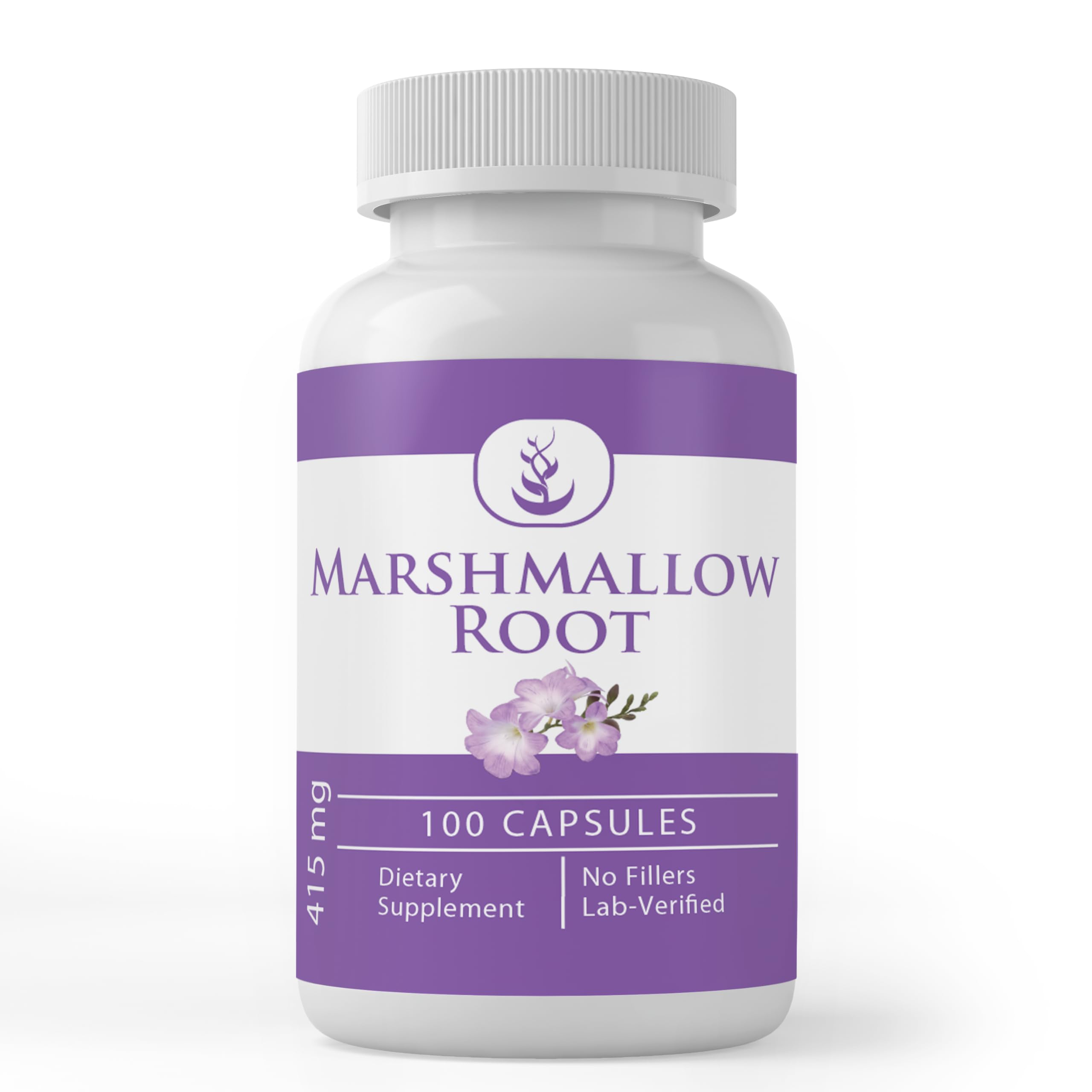 Pure Original Ingredients marshmallow-root capsules in bottle for easy daily use.