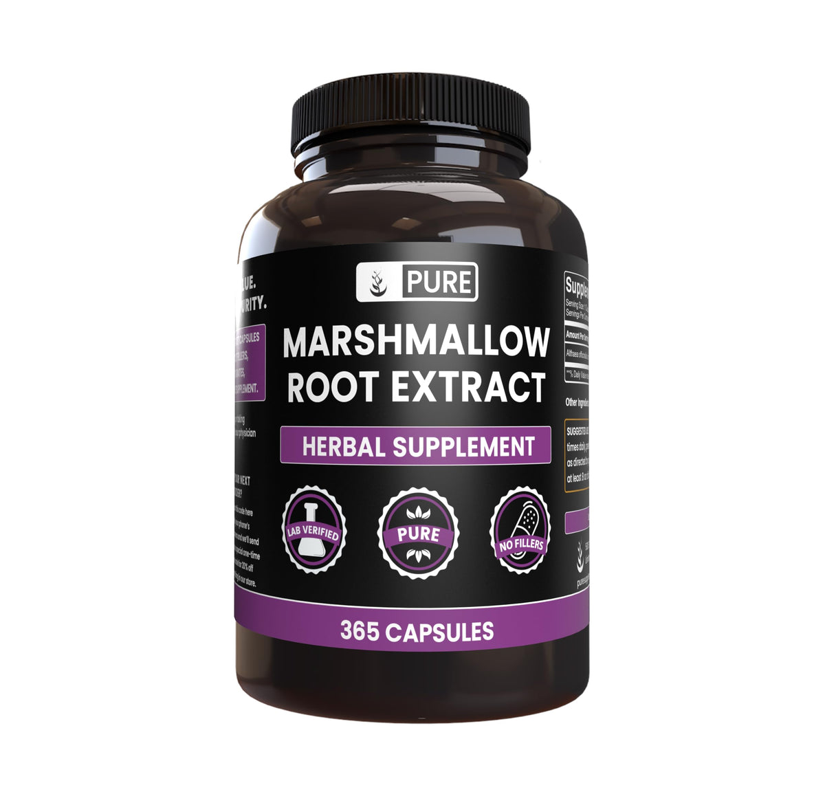 Pure Original Ingredients marshmallow root capsules bottle for daily wellness