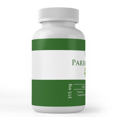 Pure Original Ingredients Parsley capsules bottle label, highlights lab verification and no fillers