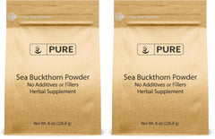 PURE ORIGINAL INGREDIENTS Sea Buckthorn bottle pour highlights tart berry flavor for daily use