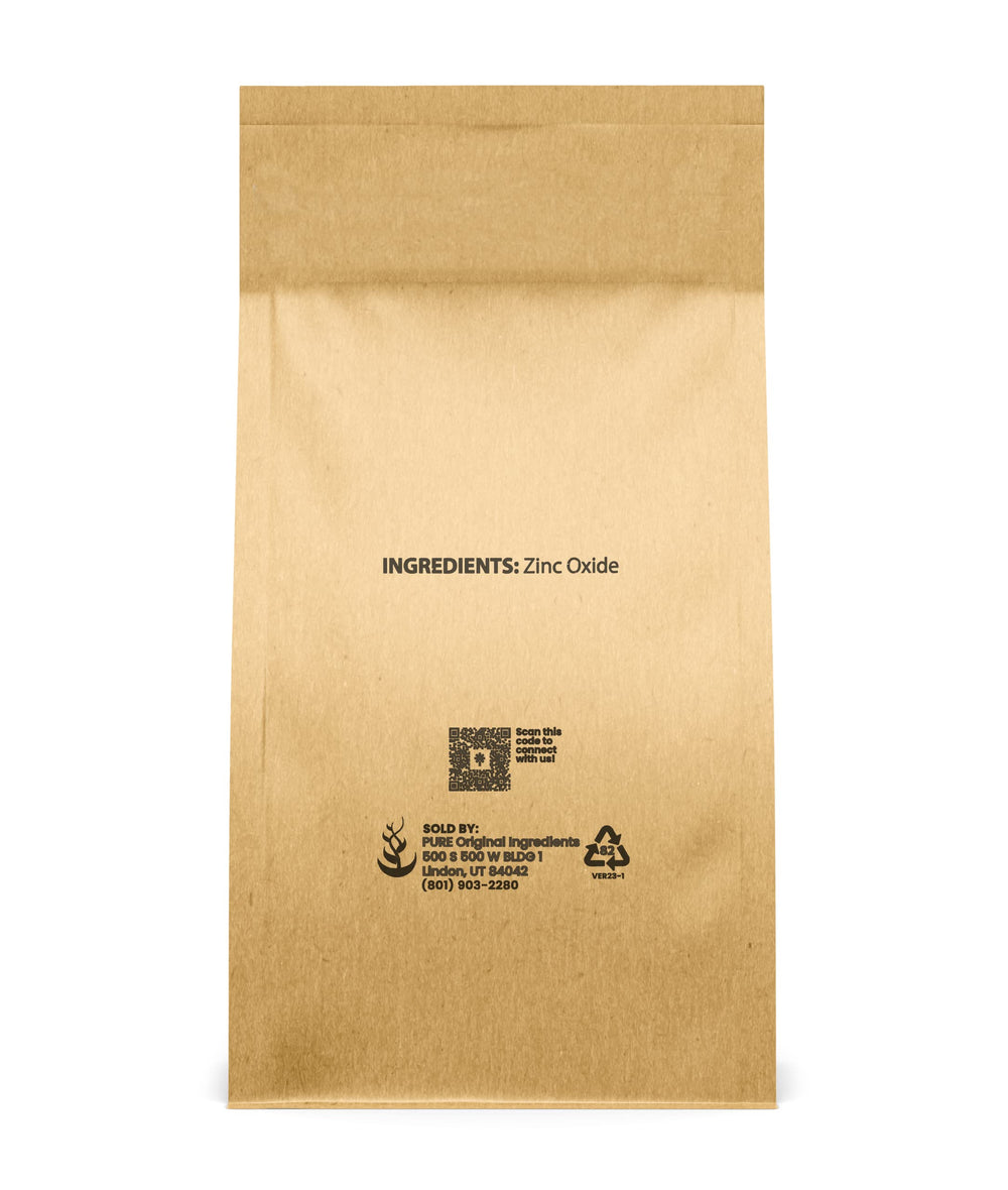 Pure Original Ingredients Zinc Oxide non-nano powder ready for DIY formulations.
